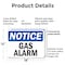 Signmission Gas Alarm OSHA Notice Sign, Plastic, 18in W x 12in L, 2PK OS-2PACK-NS-P-1218-L-12985 - alternate 2